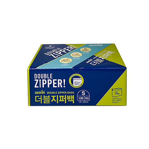 크린손 더블지퍼백 소형 18x22cm 120매