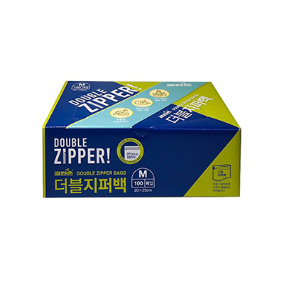 크린손 더블지퍼백 중형 20x25cm 100매