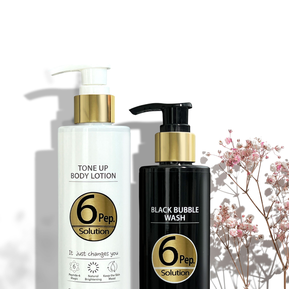 넬라 식스펩 솔루션 톤업 바디로션 240ml+바디워시 245ml 대용량