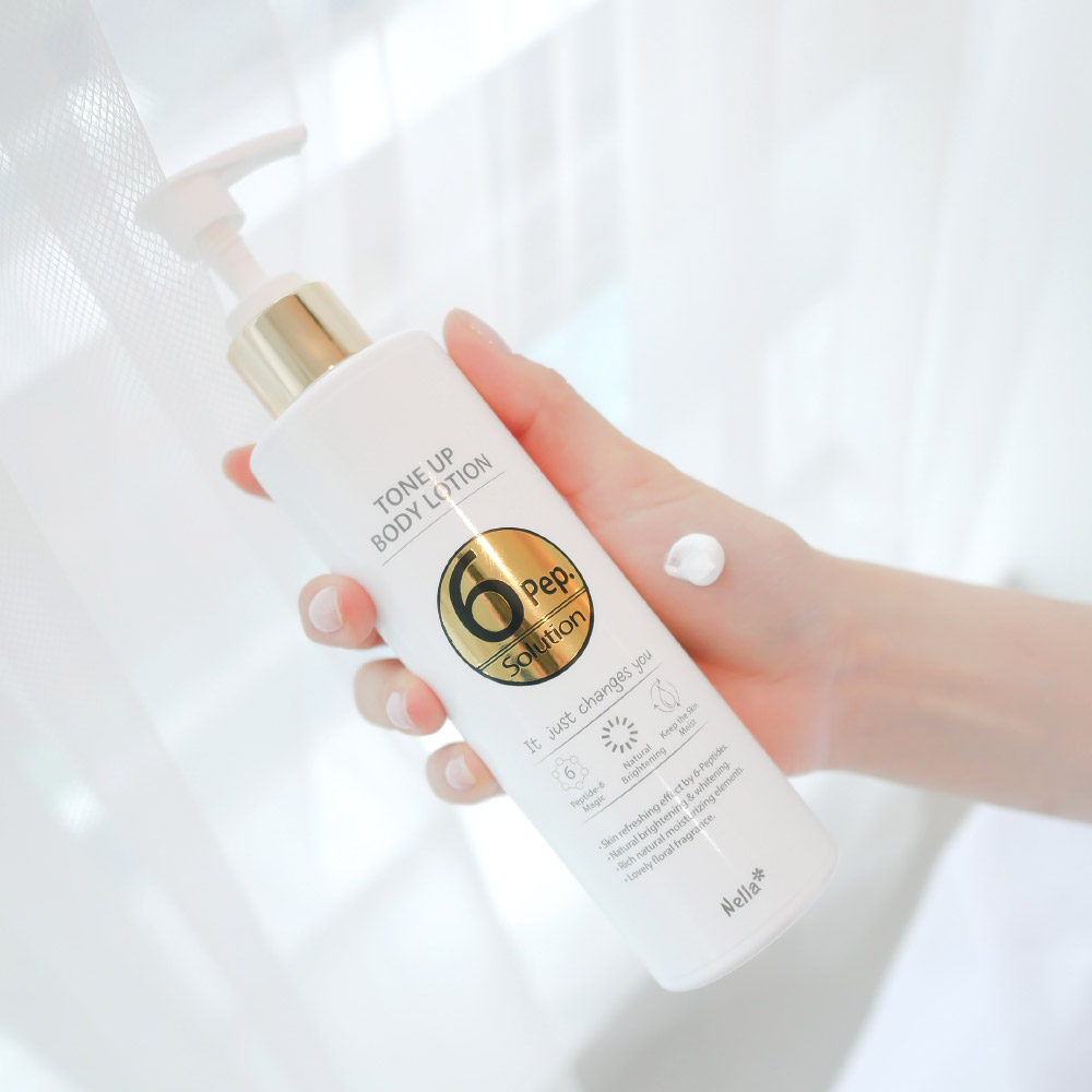 넬라 식스펩 솔루션 톤업 바디로션 240ml+바디워시 245ml 대용량