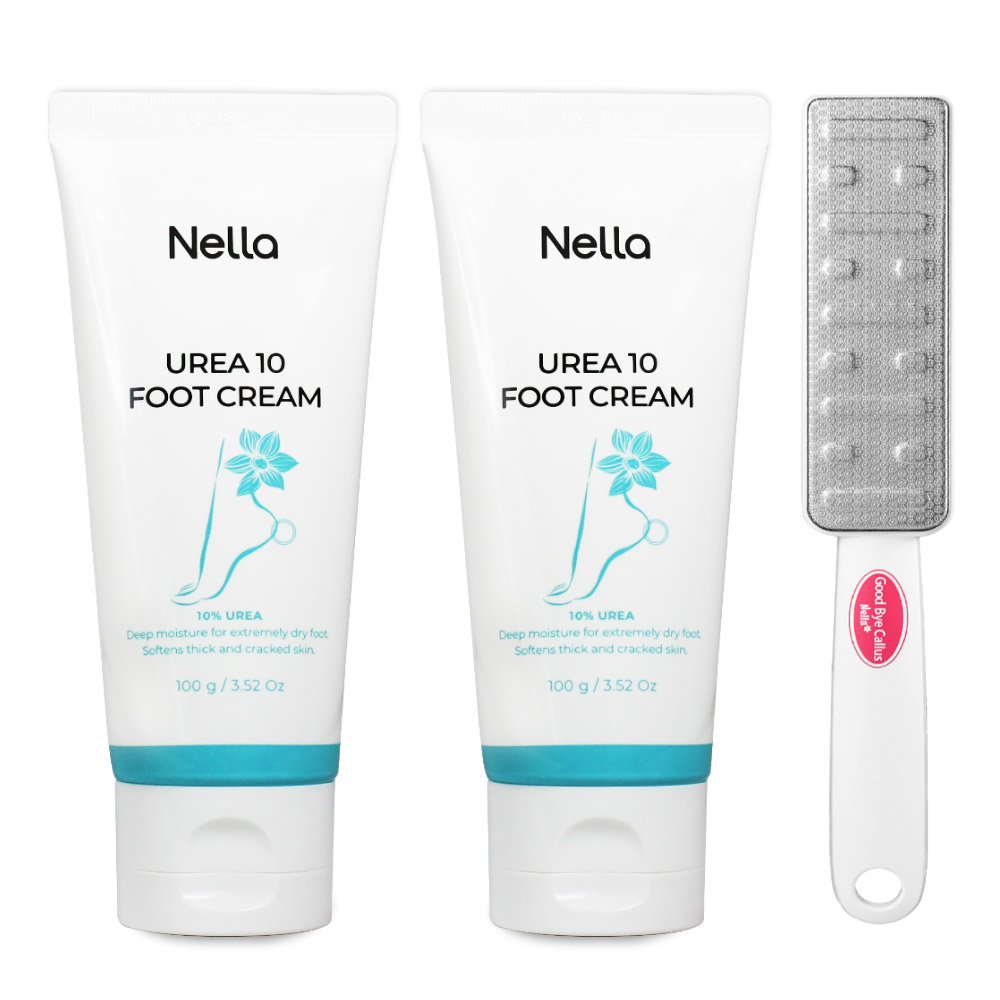 넬라 우레아 풋크림100g, 2개+풋파일 세트
