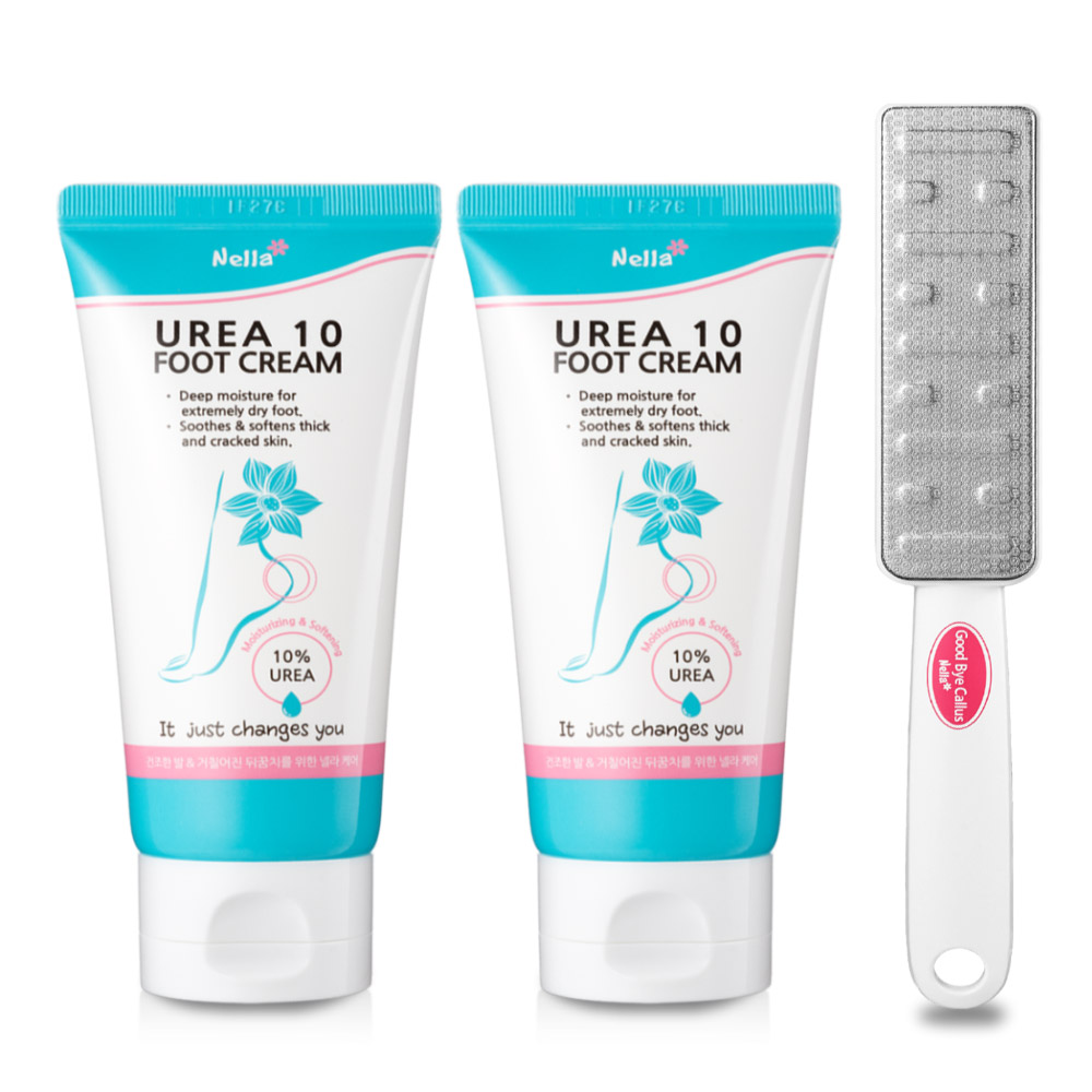 넬라 우레아 풋크림100g, 2개+풋파일 세트