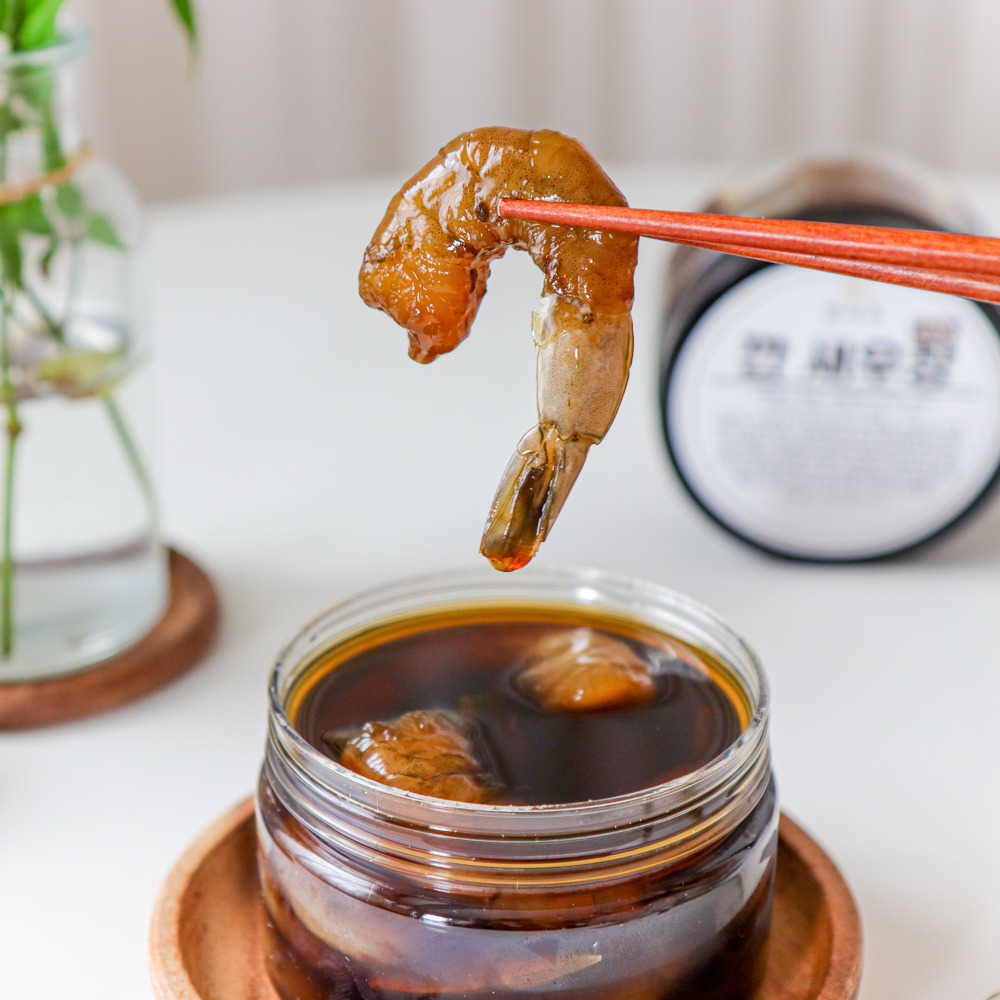 한끼루 깐새우장 간장 양념 새우장 대하장 350gx2통