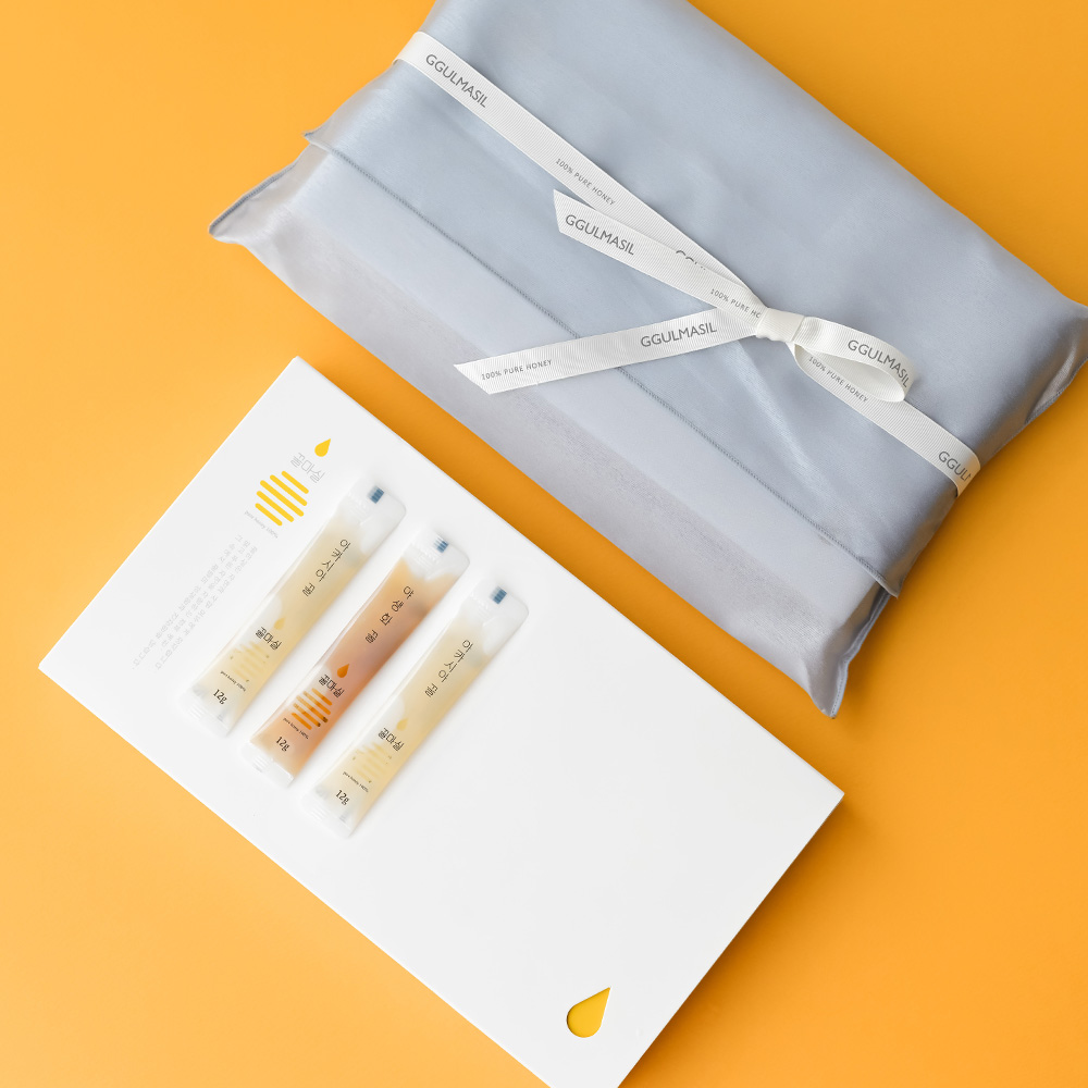 꿀마실 국산 천연 꿀스틱 30개입 선물세트 쇼핑백 포함