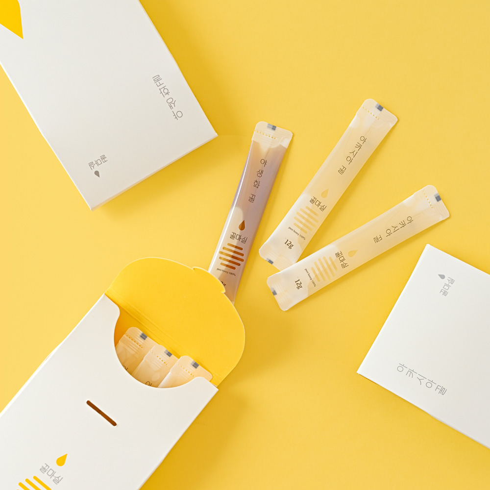 꿀마실 국산 천연 꿀스틱 30개입 선물세트 쇼핑백 포함