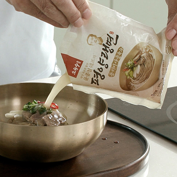 옥류관 윤종철 쉐프 평양냉면 20인분. 메밀면 사골육수 비빔장 회무침 포함