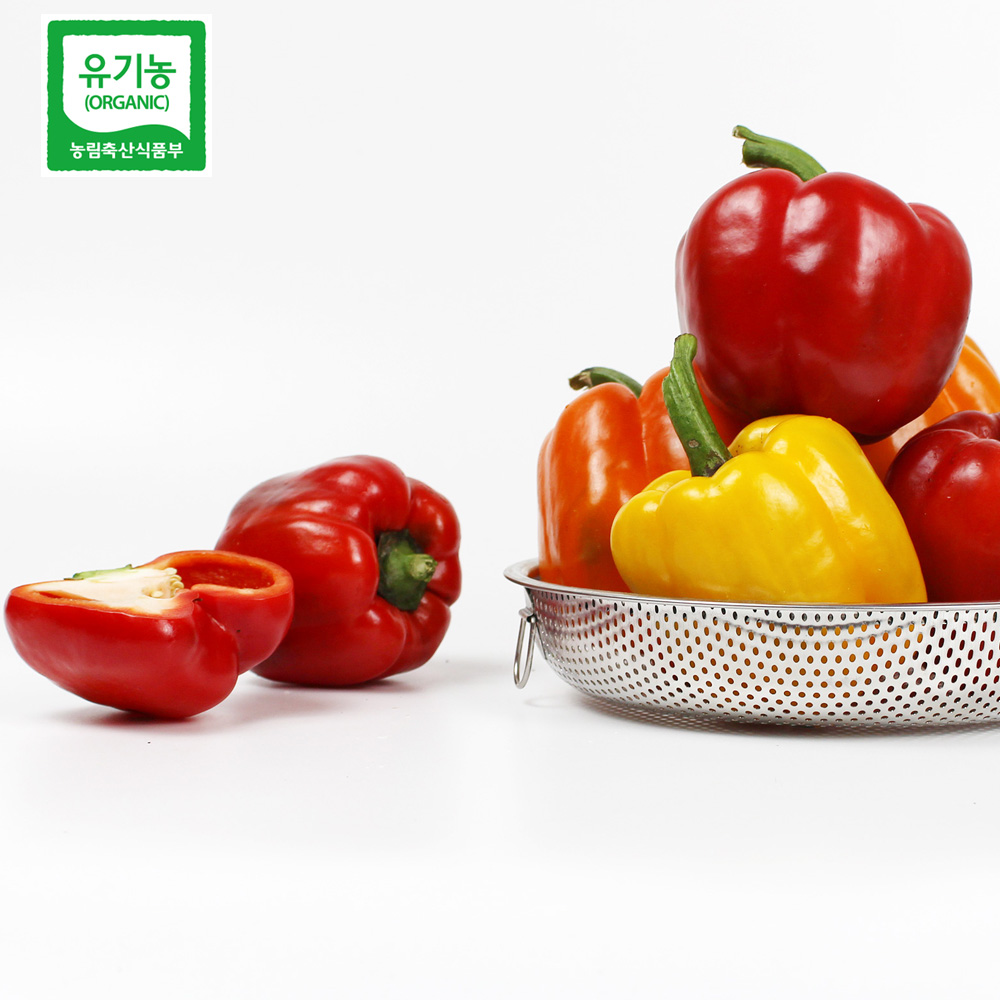 [무료배송] (당일수확) 못난이 유기농 파프리카 1kg (당일수확) 삼색파프리카