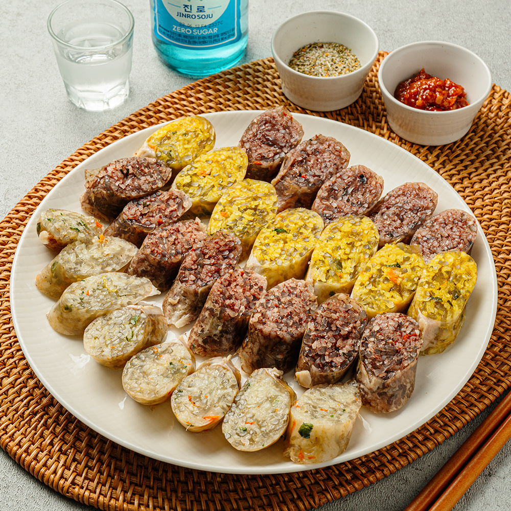 신포순대 모둠순대 450g (찹쌀순대, 고추, 카레) 캠핑 밀키트