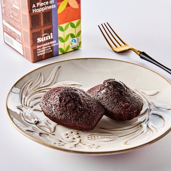 [우리밀] 수니 다크초코 마들렌 2입 (32g) 대표이미지 섬네일