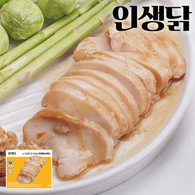 인생닭 소스담은 닭가슴살 슬라이스 조청탕수육맛 130g 10팩 대표이미지 섬네일