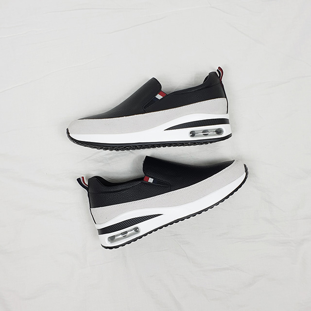 델루 심플 밴딩 에어쿠션 통굽 키높이 슬립온 6cm