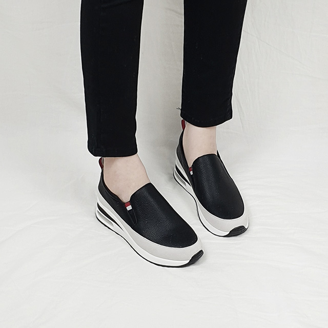 델루 심플 밴딩 에어쿠션 통굽 키높이 슬립온 6cm