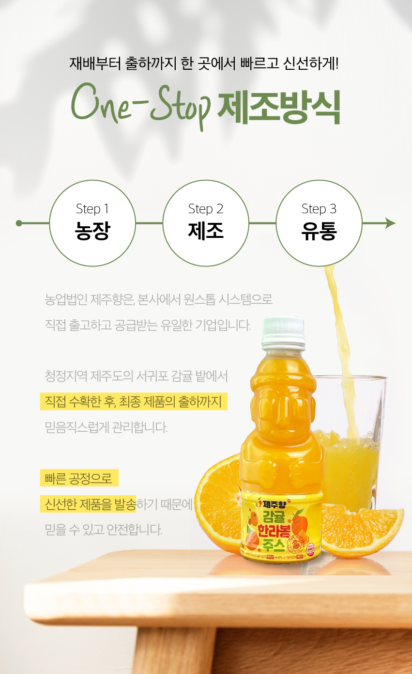 제주향 감귤 착즙주스 한라봉 천혜향 청귤 330ml x 8병