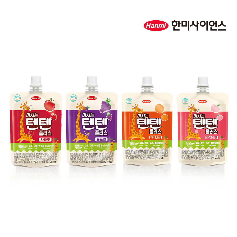 [한미] 마시는 텐텐플러스 사과 포도 복숭아 오렌지맛 100ml 10포外