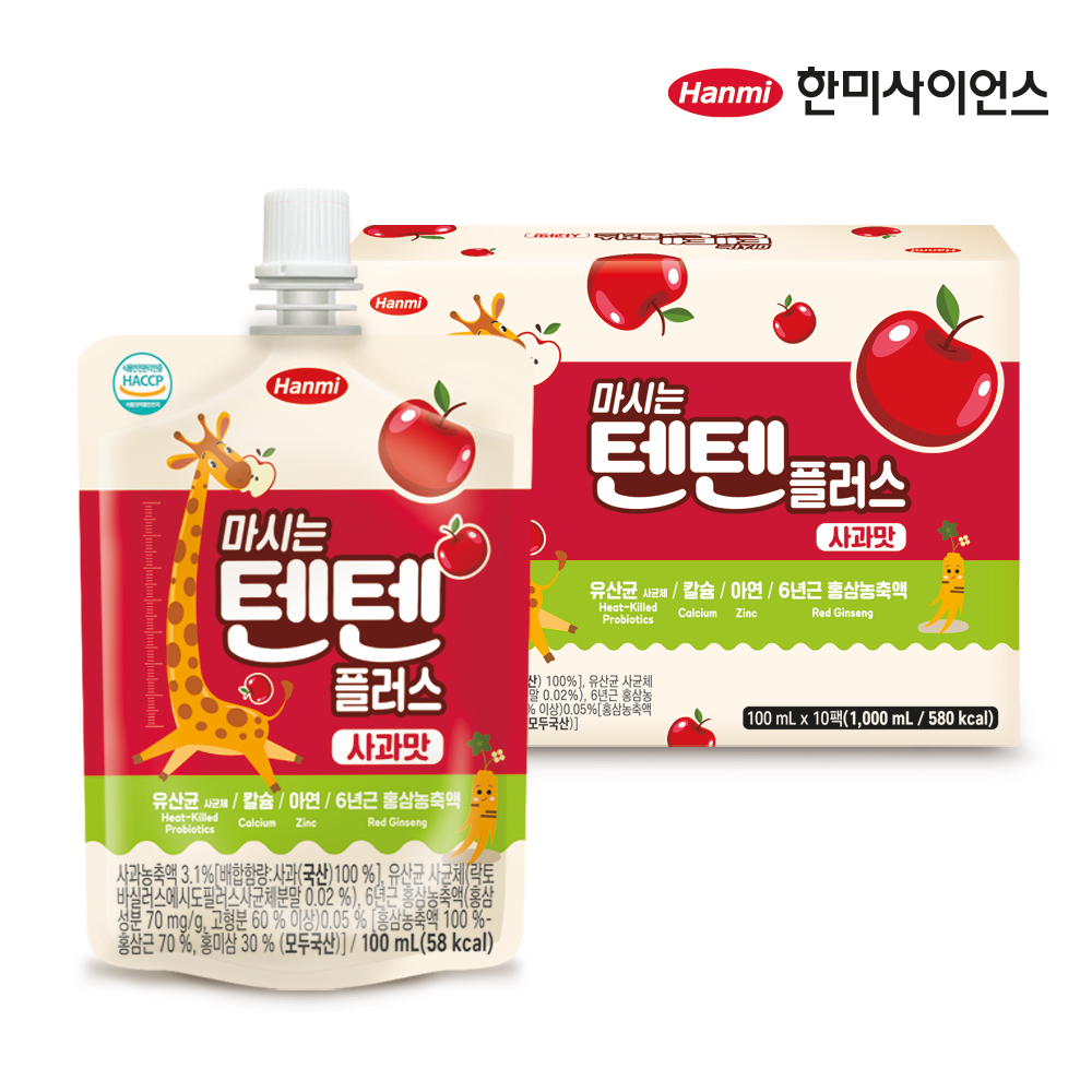 [한미] 마시는 텐텐플러스 사과 포도 복숭아 오렌지맛 100ml 10포外