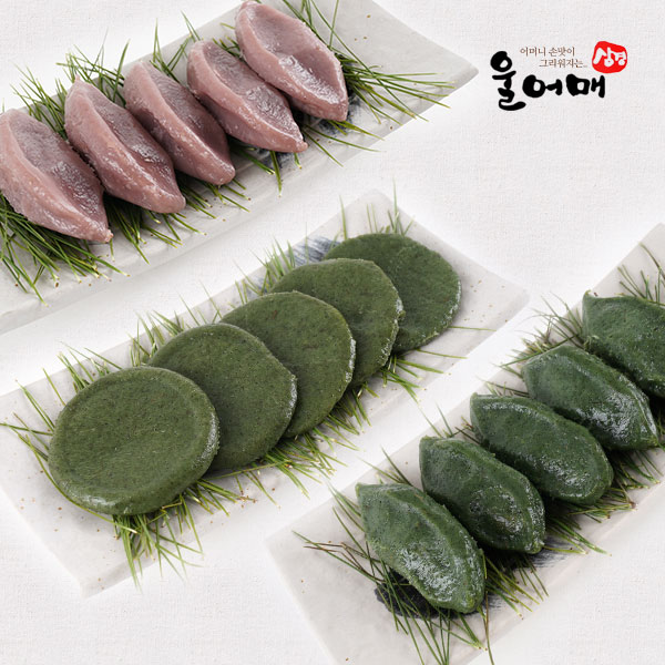 울어매 찐 송편 2종(동부모시,복분자) + 개떡 / 각1팩 x 20개입