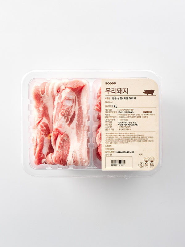 한돈 삼겹+목살 멀티팩(1kg)