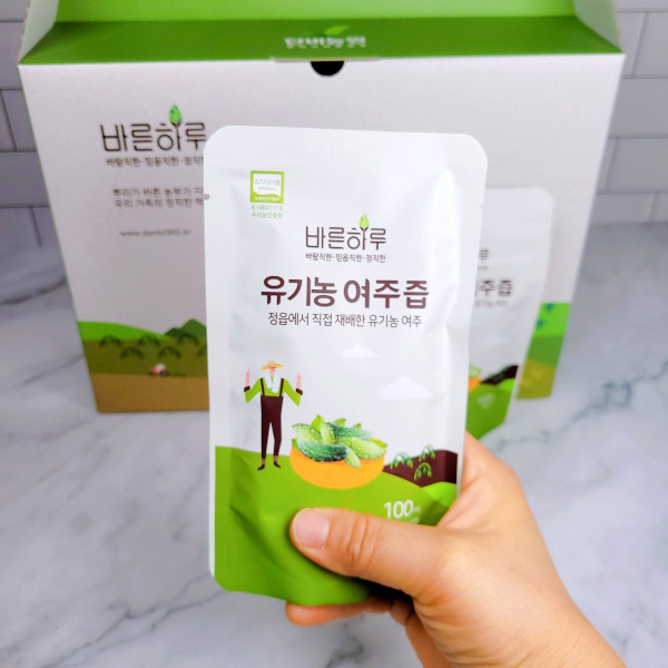 바른하루 단비농원 직접재배 국산 유기농 여주즙 60포