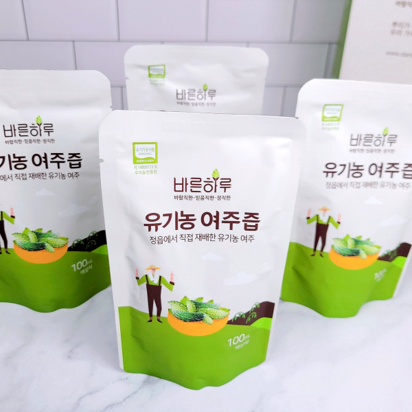 바른하루 단비농원 직접재배 국산 유기농 여주즙 60포