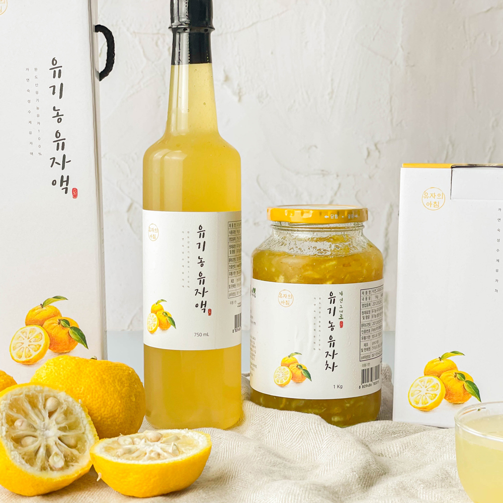 유기농 유자청 수제 무농약 유자 500g 1kg
