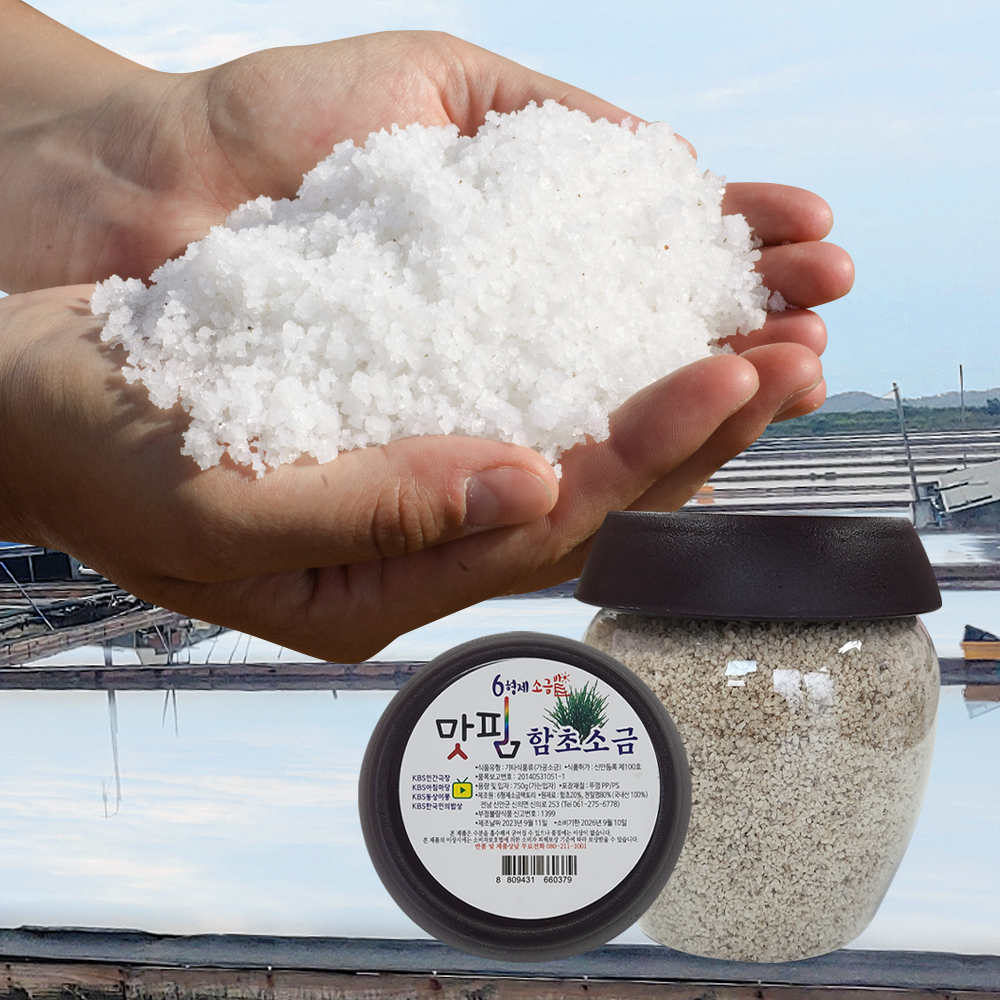 6형제 소금밭 함초 소금 750g 신안소금 천일염