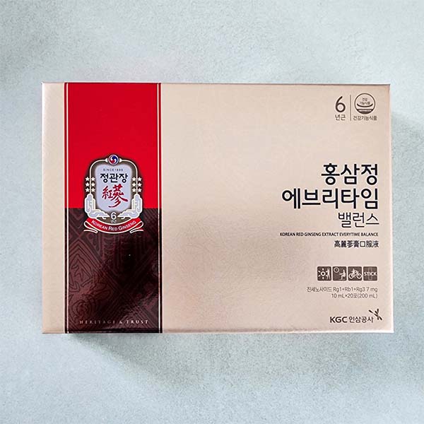 정관장 홍삼정 에브리타임 밸런스 10ml, 20포(1박스) 하루한포 홍삼