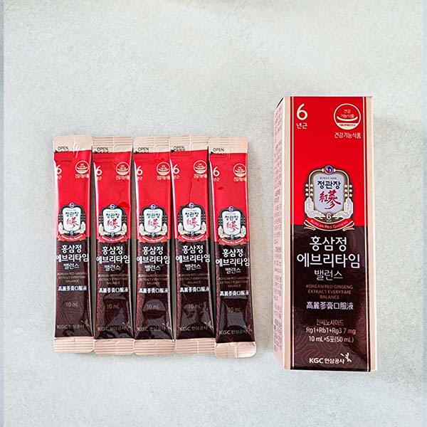 정관장 홍삼정 에브리타임 밸런스 10ml, 20포(1박스) 하루한포 홍삼