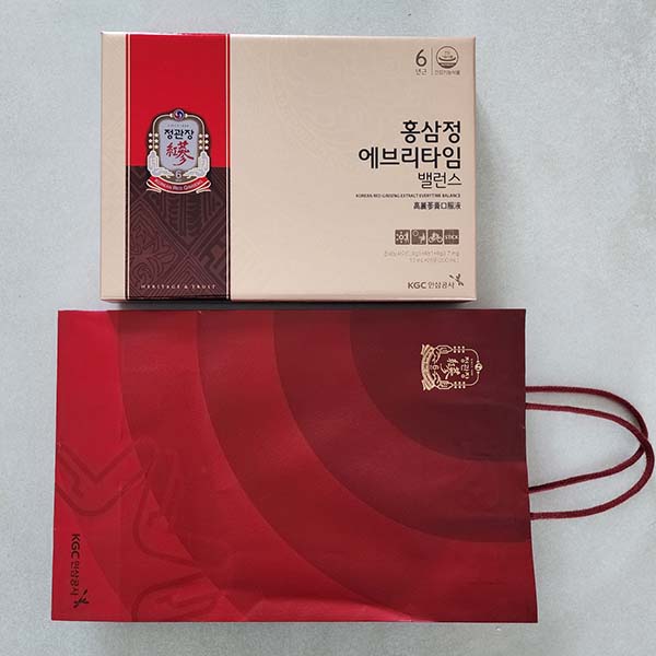 정관장 홍삼정 에브리타임 밸런스 10ml, 20포(1박스) 하루한포 홍삼