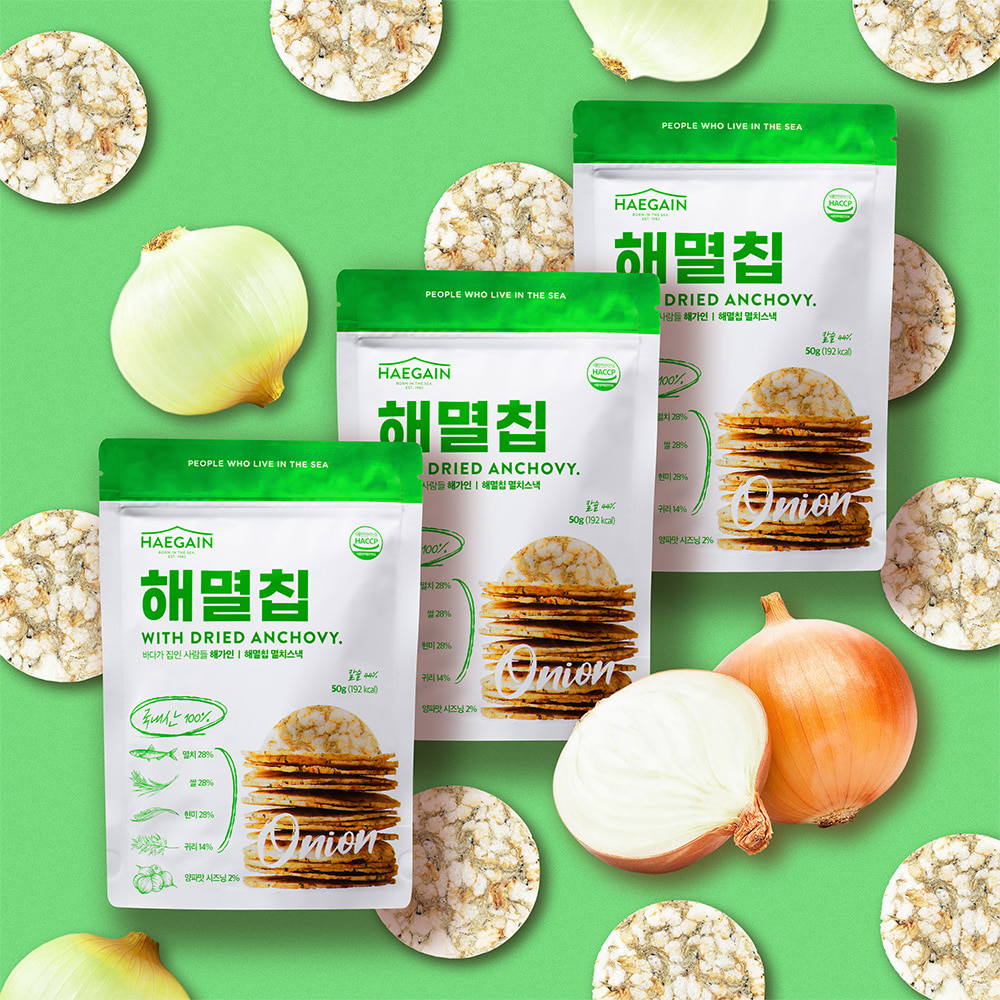 [해가인] 건강해!멸칩 양파맛 세트(3봉) 대표이미지 섬네일