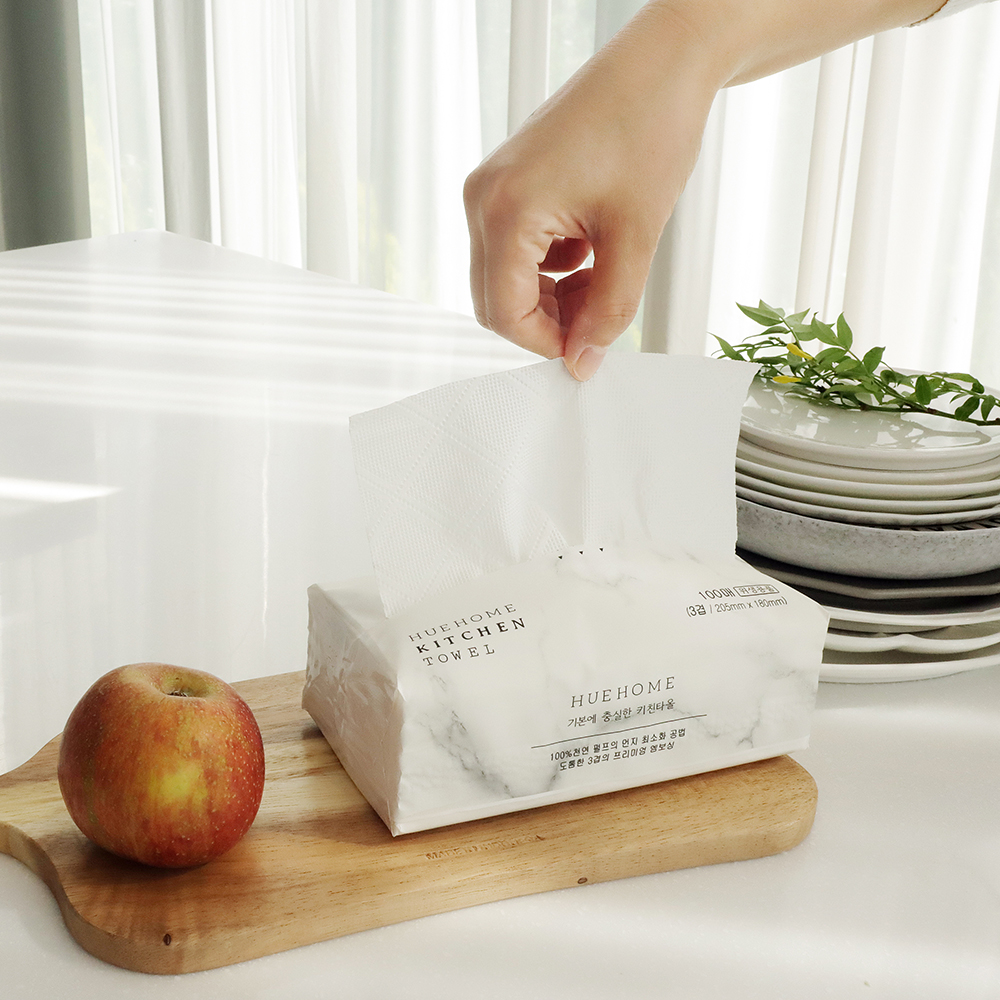 휴홈 뽑아쓰는 키친타올 100매 9팩 (900매)