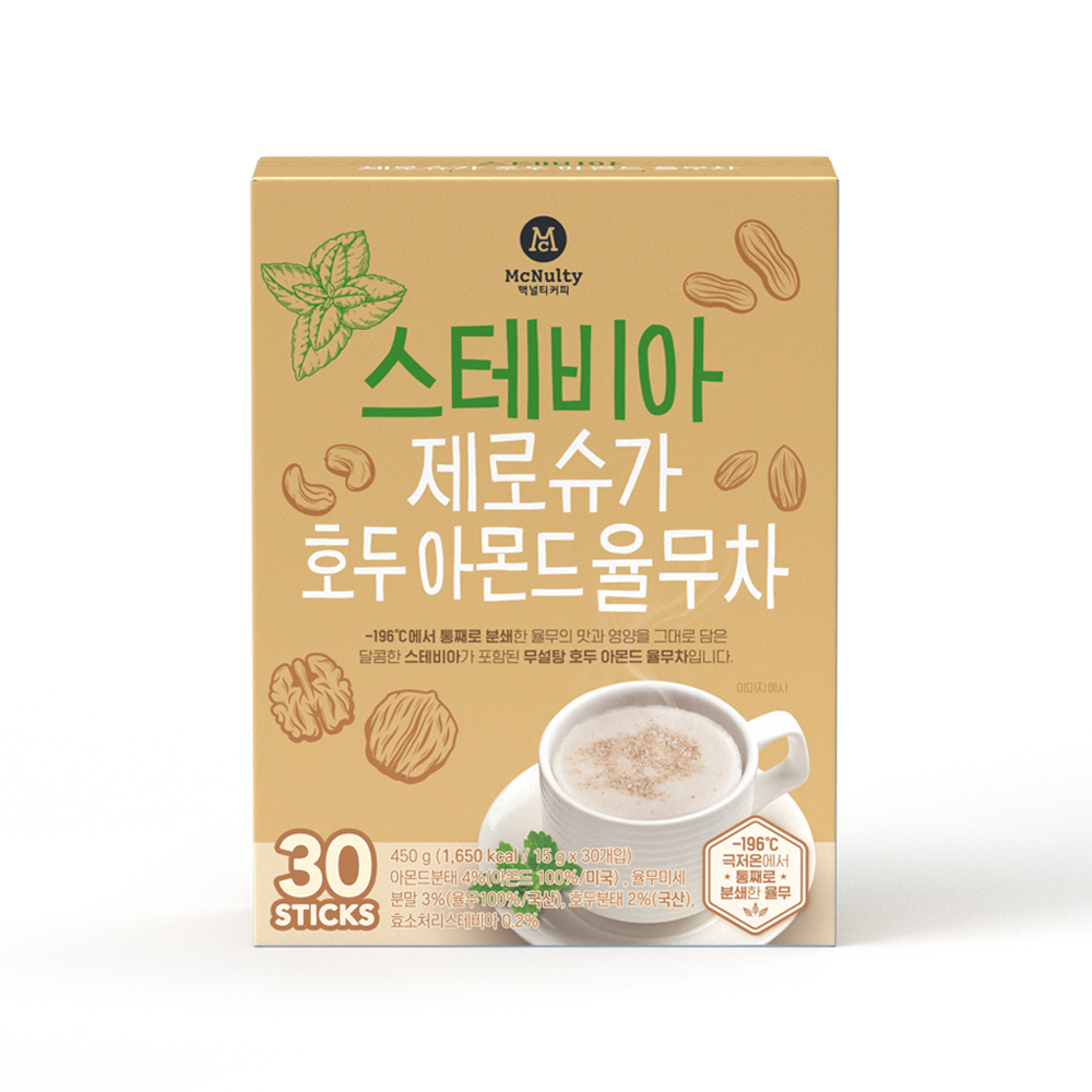 맥널티 스테비아 제로슈가 아몬드 호두 율무차 30개입