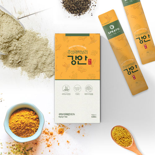 친환경 새싹보리 커큐민 시너지효과  강안 4g x 15 스틱