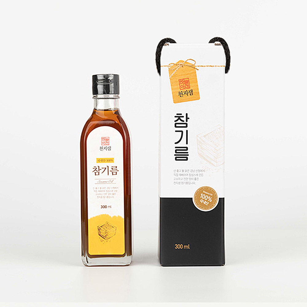 지리산 산청 국내산 고소한 참기름 300ml