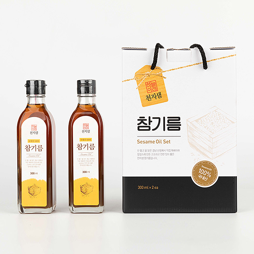 지리산 산청 국내산 고소한 참기름 300ml