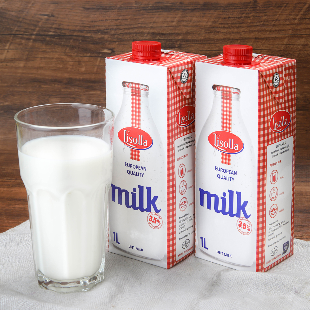 믈레코비타 멸균우유 1000 폴란드 수입 우유 1L 12개