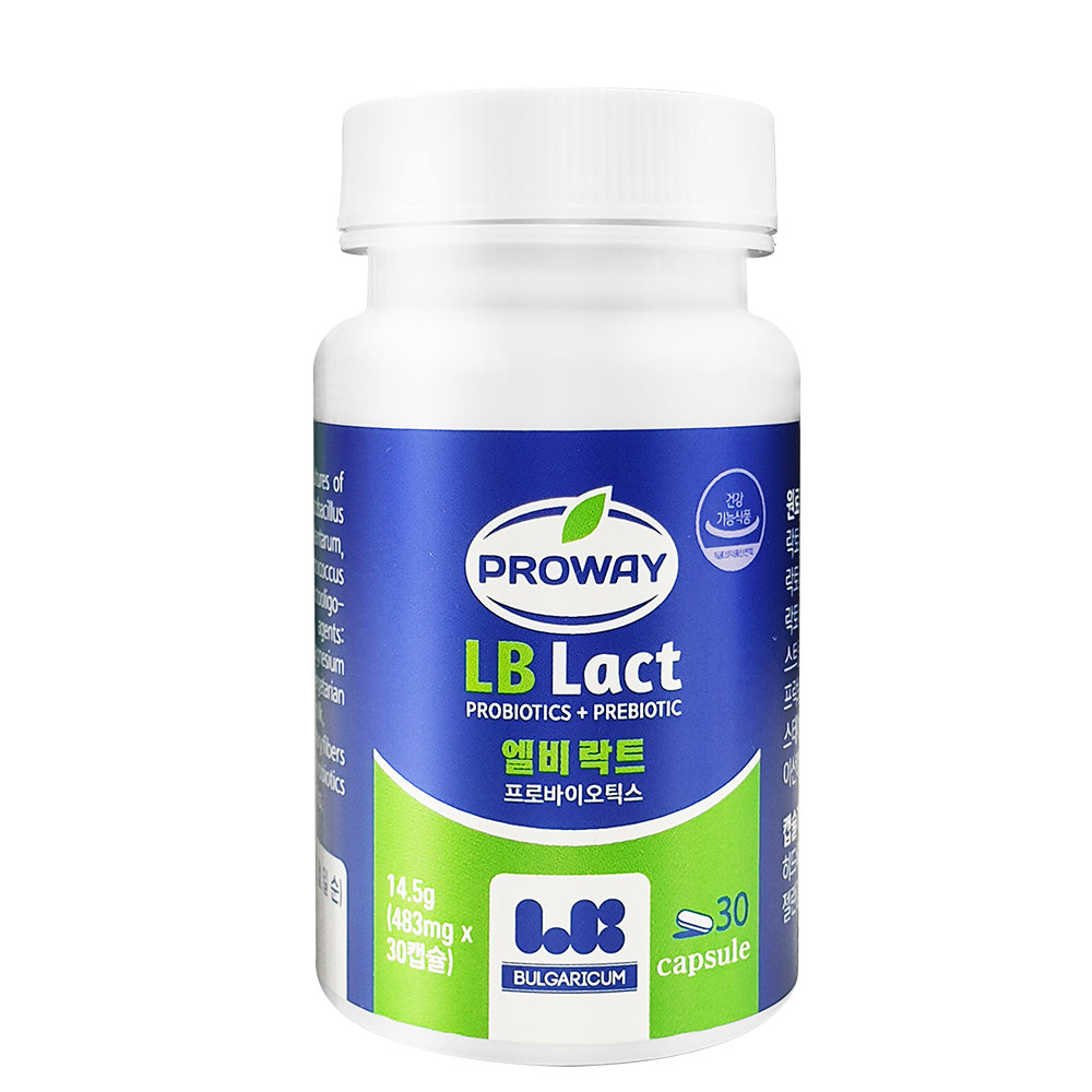 프로웨이 엘비락트 프로바이오틱스 유산균 483mg x 30캡슐 (1개월분)