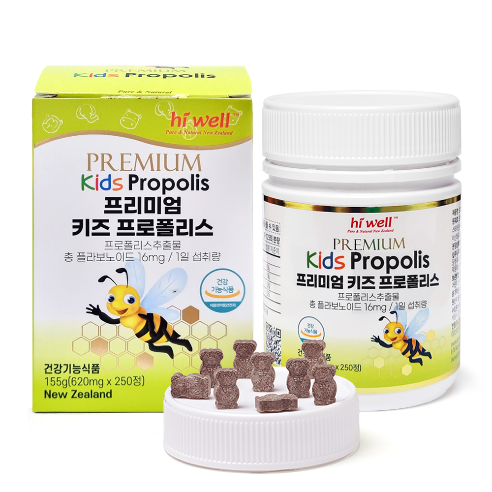 하이웰 키즈 프로폴리스 구강 항균 620mg x 250정 (2개월분) 대표이미지 섬네일