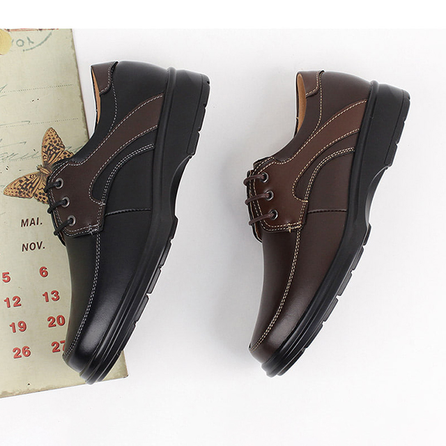 행텐 남성 천연가죽 옆라인 키높이 단화 로퍼 4cm