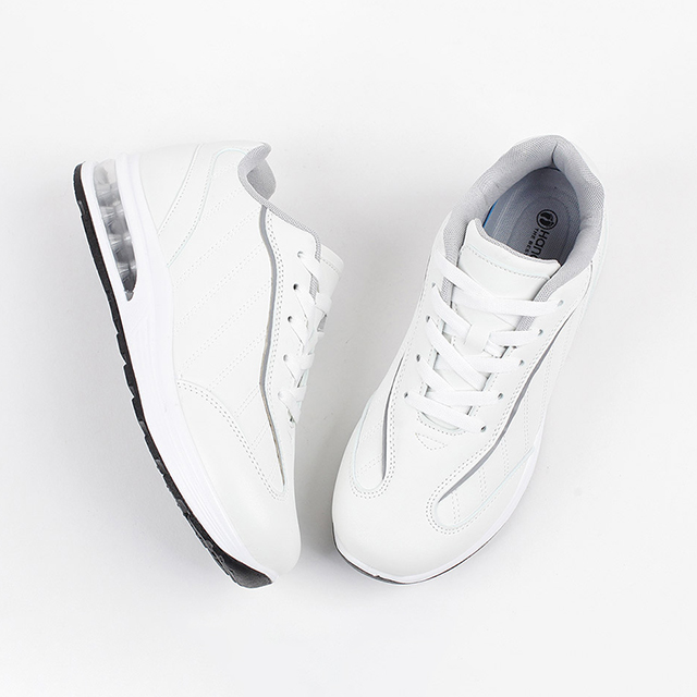 행텐 남성 옆라인 에어 가죽 키높이 운동화 4cm