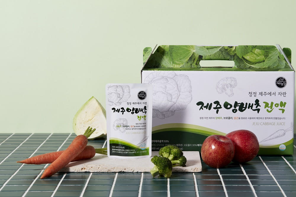 제주농장 양배추 진액 즙 100ml x 30포