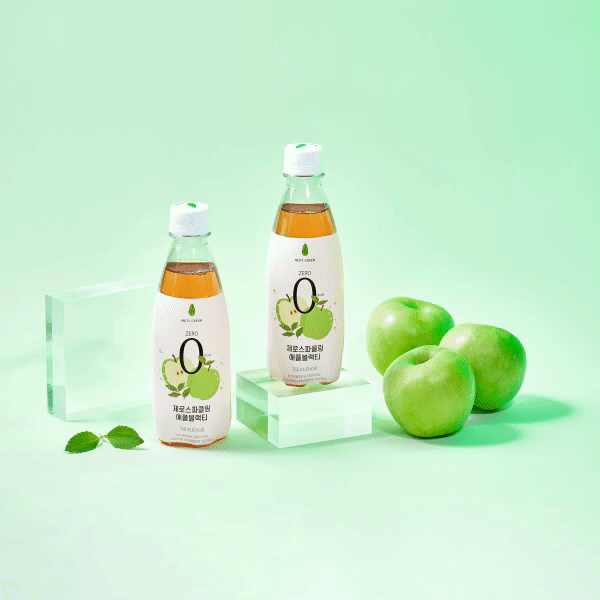 넛츠그린 제로스파클링 애플블랙티 (350ml*6)