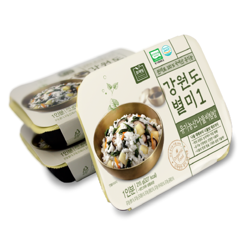 [프레띵×홈스랑] 즉석간편 유기농 산나물비빔밥 1인분, 215g × 5팩