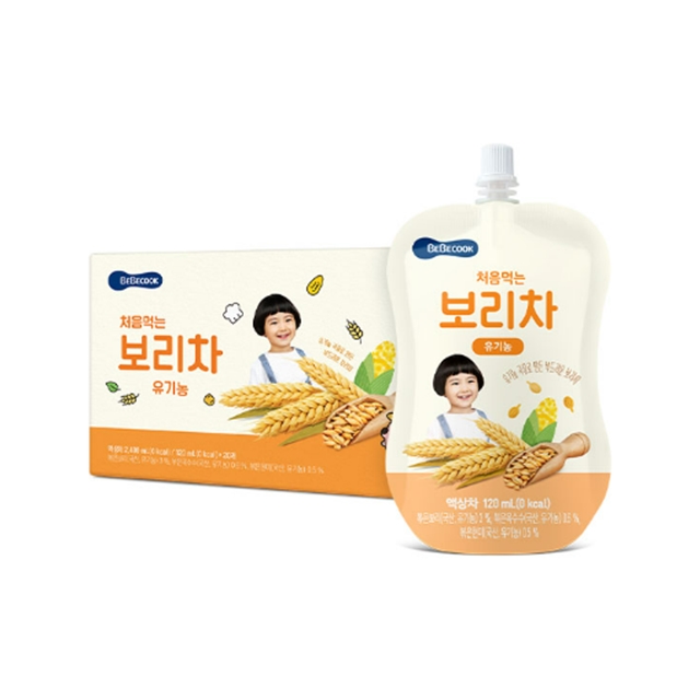 베베쿡 처음먹는 유기농 보리차 1BOX (120ml x 20팩)