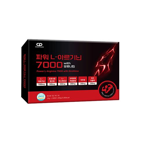 코스모팜 파워 L-아르기닌7000 with아미노산 20gx60포 오르니틴 흡수빠른액상