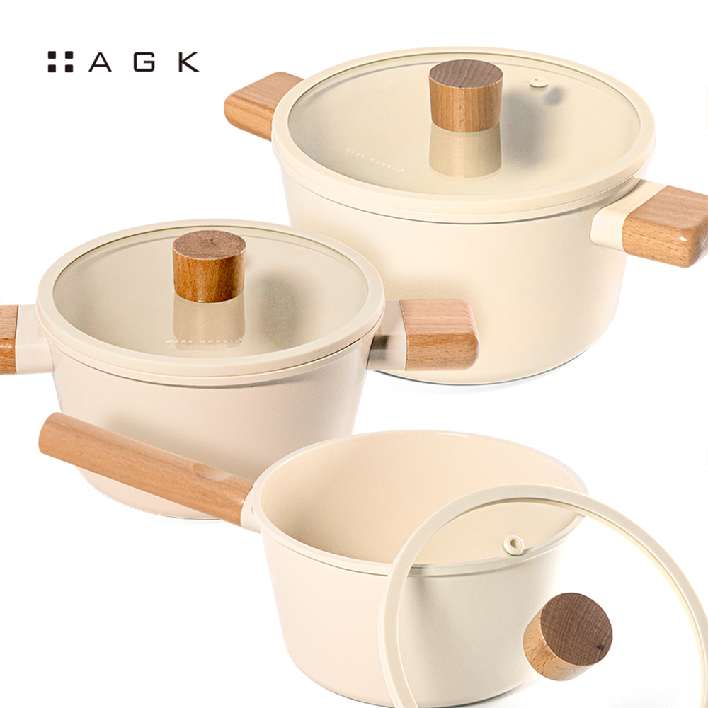 AGK 리포소 냄비 3종 세트(18편수+18양수+20양수)