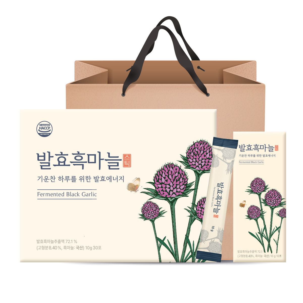 구록원 발효 흑마늘 스틱 10g 30포 대표이미지 섬네일