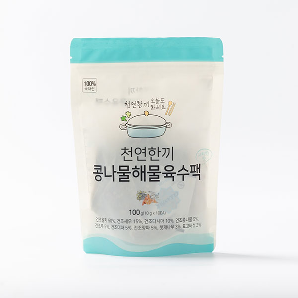 천연한끼 국내산 콩나물해물육수팩  100g 10티백