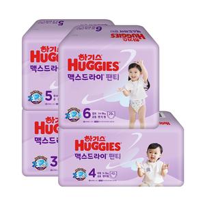 하기스 맥스드라이 팬티형 3~6단계 x 4팩 공용 옵션선택