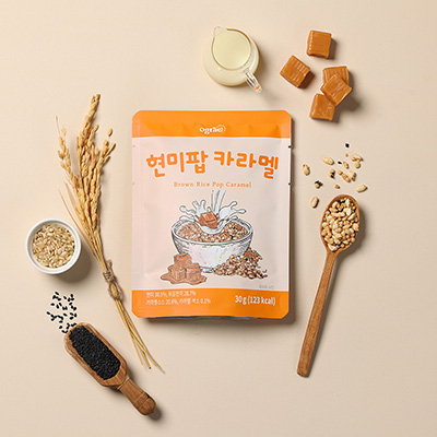 오그래 현미팝 30g (코코아,딸기,카라멜) 15팩