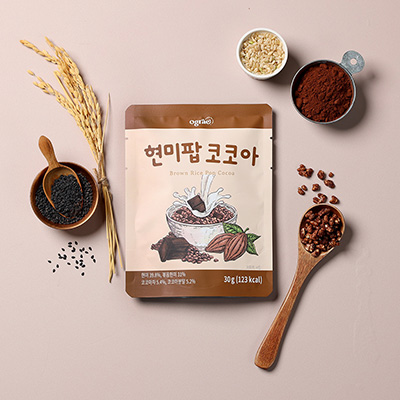 오그래 현미팝 30g (코코아,딸기,카라멜) 15팩